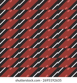 Diseño geométrico plano de rayas diagonales y semicírculo de patrones textiles granate