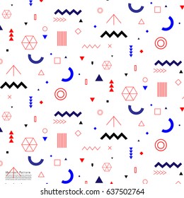 Geometric Flat Memphis Pattern.