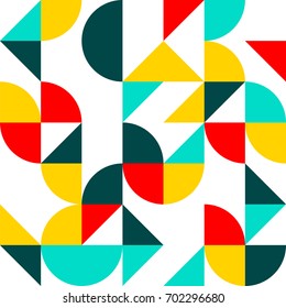 Geometric flat style minimalistic seamless pattern