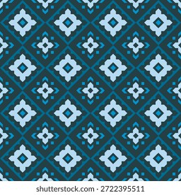 Arte geométrico de la ilustración del fondo del patrón de repetición del ornamento del estilo plano