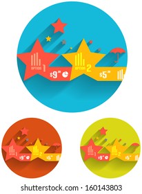 Geometric flat templates icon set for business / mobile phone / web