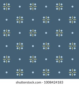 Geometric floral background abstract shape pattern cute small yellow flower motif. Modern fabric design textile swatch ladies dress, man shirt allover print block. High resolution vector graphic image