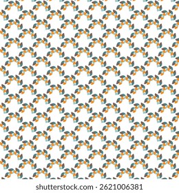 Geometric Floral Circle Tile Pattern