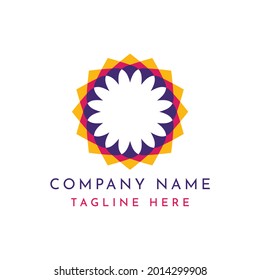 Geometric floral colorful company logo