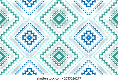 Patrón étnico floral geométrico. Moqueta de tela azteca mandala adorno boho chevron decoración textil. Tradición tribal de pavo africano tradicional bordado ilustraciones de vector orientales fondo 
