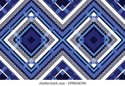 Patrón étnico floral geométrico sin fisuras. Moqueta de tela azteca mandala adorno boho chevron decoración textil. Borde tradicional estilo afroamericano. Patrones de ilustraciones vectoriales.
