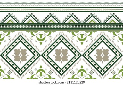 Patrón geométrico floral Étnico sin fisuras para fondo o fondo de pantalla.