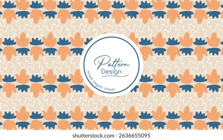 Geometric Floral Leaf Pattern Design