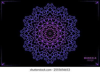 Geometric floral mandala design, ornate ethnic oriental style in format for coloring book, suitable for mehndi, textiles, posters and tattoos