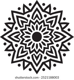 Geometric Floral Mandala Pattern , Mandala Design