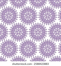 Geometric floral mandala pattern in teal hues