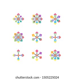 Geometric, floral, ornament pattern vector. Abstract pattern illustration