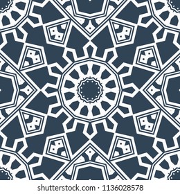 Geometric floral ornament. seamless art-deco pattern. vector illustration. for design, wallpaper, invitation.