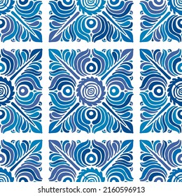 Geometrisches Blumendekor, nahtloses Muster. Ethnischer Hintergrund für Ihr Design