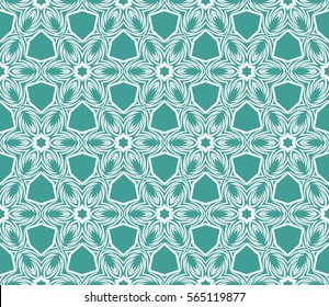 GEOMETRIC floral ornament. seamless vector pattern. interior decoration, wallpaper, invitation, fashion design.