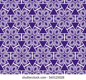 GEOMETRIC floral ornament. seamless vector pattern. interior decoration, wallpaper, invitation, fashion design.