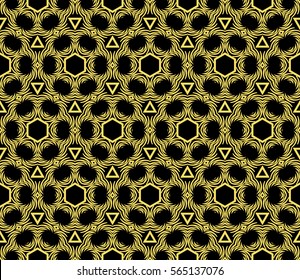 GEOMETRIC floral ornament. seamless vector pattern. interior decoration, wallpaper, invitation, fashion design.
