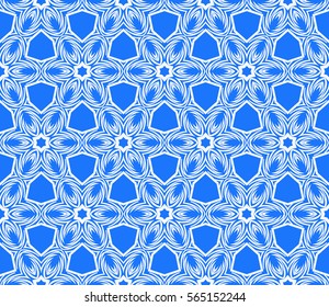 GEOMETRIC floral ornament. seamless vector pattern. interior decoration, wallpaper, invitation, fashion design.