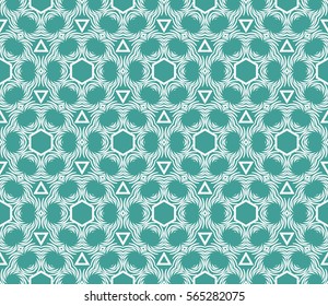 GEOMETRIC floral ornament. seamless vector pattern. interior decoration, wallpaper, invitation, fashion design.