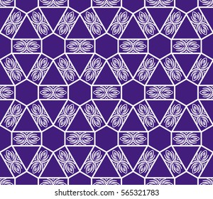 GEOMETRIC floral ornament. seamless vector pattern. interior decoration, wallpaper, invitation, fashion design.