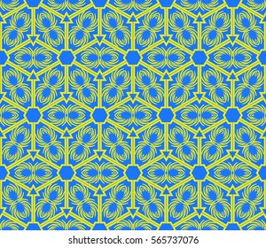 GEOMETRIC floral ornament. seamless vector pattern. interior decoration, wallpaper, invitation, fashion design.