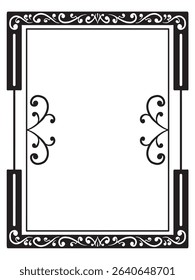 Geometric Floral Ornamental Border Decorative Vector