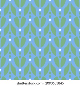Patrón de acero inoxidable ornamental floral geométrica con hojas.Vector.