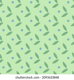 Geometric  Floral Ornamental Seamless Pattern with Leaves.Vector.