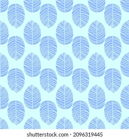 Geometric  Floral Ornamental Seamless Pattern with Leaves.Vector.