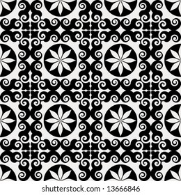 geometric floral pattern