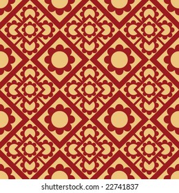 geometric floral pattern