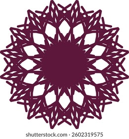 Geometric floral pattern. An abstract flower ornament.