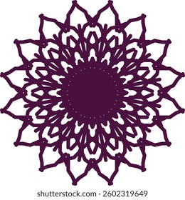 Geometric floral pattern. An abstract flower ornament.