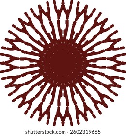 Geometric floral pattern. An abstract flower ornament.