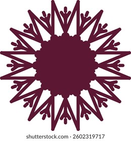 Geometric floral pattern. An abstract flower ornament.
