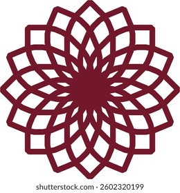 Geometric floral pattern. An abstract flower ornament.
