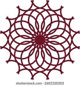 Geometric floral pattern. An abstract flower ornament.