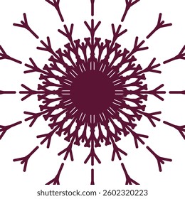 Geometric floral pattern. An abstract flower ornament.
