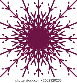 Geometric floral pattern. An abstract flower ornament.