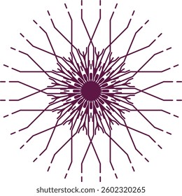 Geometric floral pattern. An abstract flower ornament.