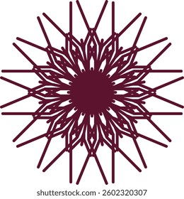 Geometric floral pattern. An abstract flower ornament.