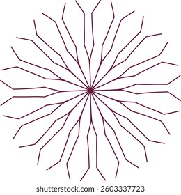 Geometric floral pattern. An abstract flower ornament.