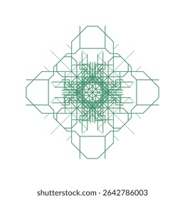 Patrón floral geométrico. Un adorno de flores abstracto
