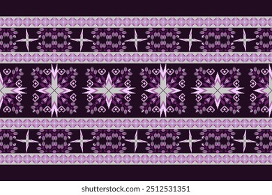 Geometric floral pattern  background vector illustration.flower ethnic pixel pattern,Aztec style,abstract background.design for texture,fabric,clothing,decoration,print,sarong.
