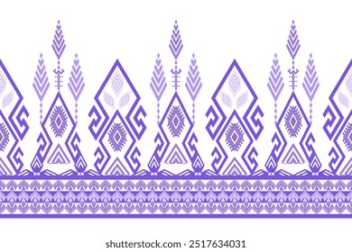 Geometric floral pattern background vector illustration.flower ethnic pixel pattern,Aztec style,abstract background.design for texture,fabric,clothing,decoration,print,sarong.