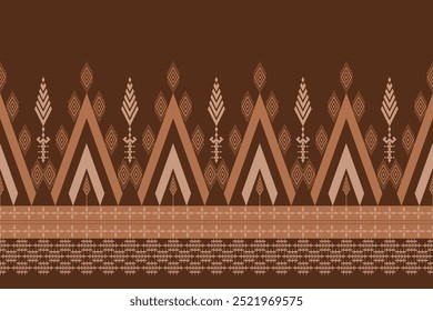 Geometric floral pattern background vector illustration.flower ethnic pixel pattern,Aztec style,abstract background.design for texture,fabric,clothing,decoration,print,sarong.