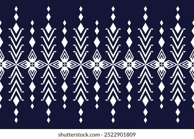 Padrão floral geométrico padrão fundo vetor illation.flower padrão étnico pixel,estilo asteca,background.design abstrato para textura,tecido,roupas,decoração,impressão,sarong.