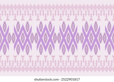 Geometric floral pattern background vector illustration.flower ethnic pixel pattern,Aztec style,abstract background.design for texture,fabric,clothing,decoration,print,sarong.