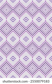 Geometric floral pattern background vector illustration.flower ethnic pixel pattern,Aztec style,abstract background.design for texture,fabric,clothing,decoration,print,sarong.