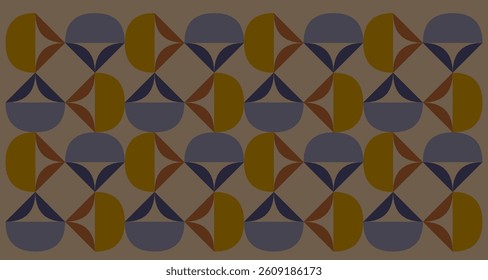 geometric floral pattern background vector design. Design vector geometric pattern in vibrant brown. Classic background and wallpaper in ethnic style. Seamlees pattern with geometric flower.